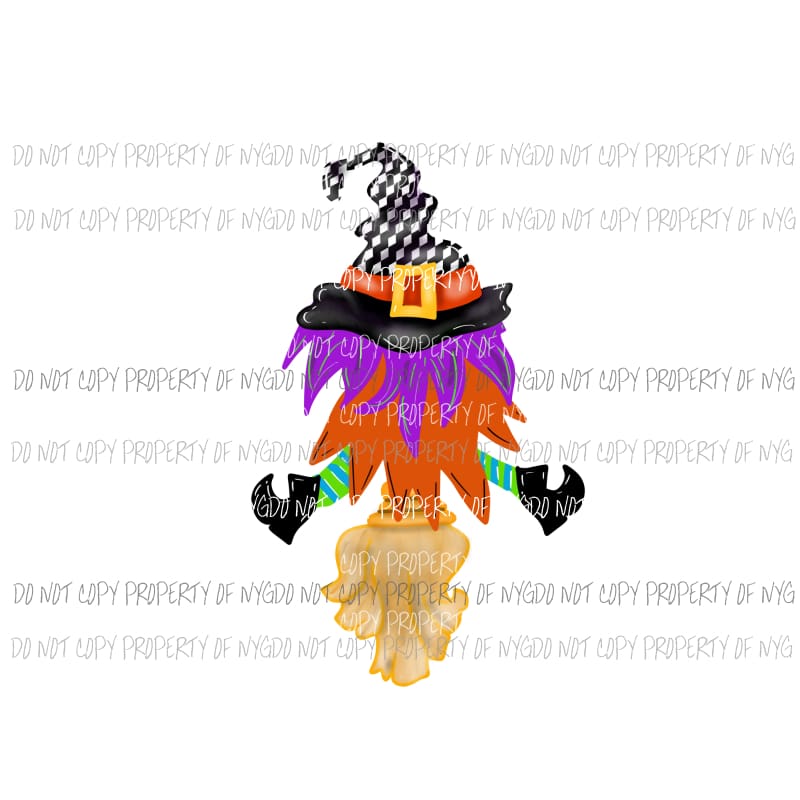 fly witch fall Halloween Sublimation transfers Heat Transfer