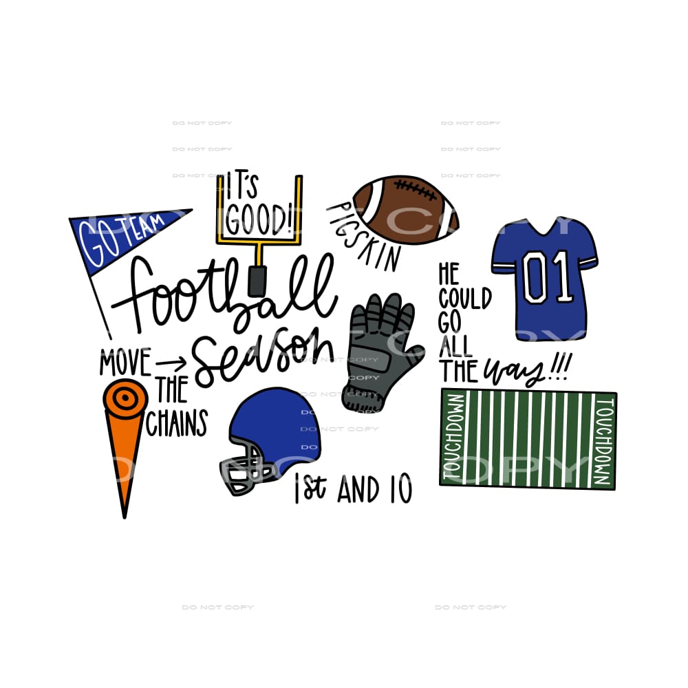 Foot Ball Season #5375 Sublimation transfers - Heat Transfer