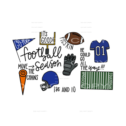 Foot Ball Season #5375 Sublimation transfers - Heat Transfer