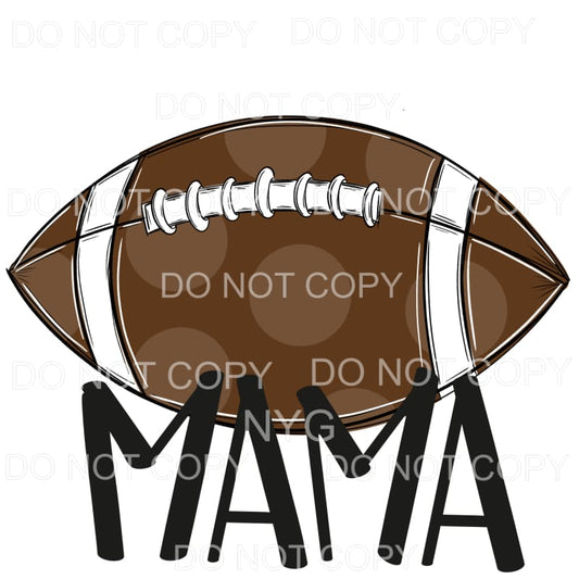 Football Mama Brown Polka Dots Sublimation transfers - Heat 
