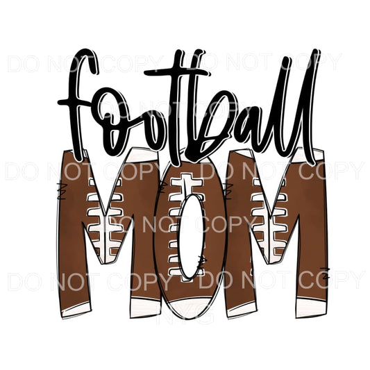Football Mom Letters Sublimation transfers - Heat Transfer