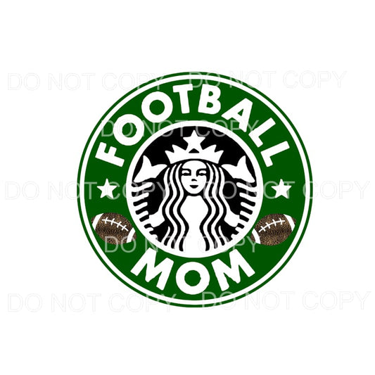 Football MOM Starbucks Sublimation transfers - Heat Transfer