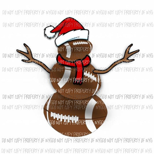 Football Snowman Sublimation transfer Heat Transfer