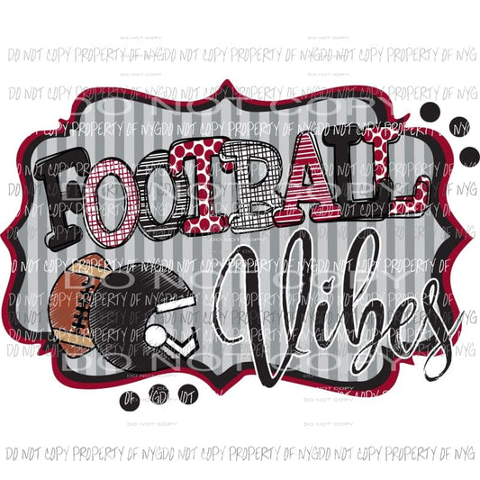 Football vibes maroon and black Sublimation transfers Heat Transfer