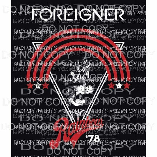 Foreigner Live At The Rainbow music band Sublimation transfers Heat Transfer
