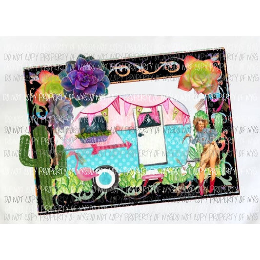 Framed Camper sublimation transfer Heat Transfer