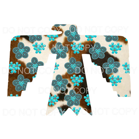Free Bird # 4 leopard turquoise Sublimation transfers - Heat