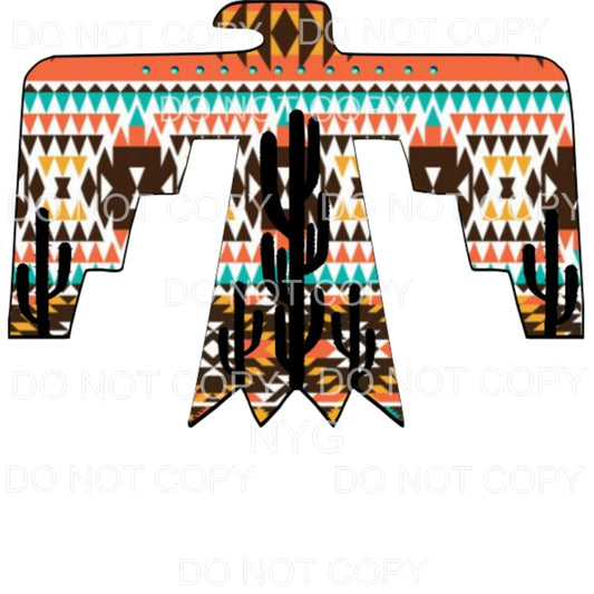 FREE BIRD AZTEC CACTUS Sublimation transfers - Heat Transfer