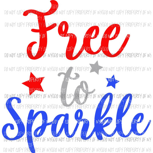 Free to sparkle Sublimation transfers usa 4th of july america Heat Transfer