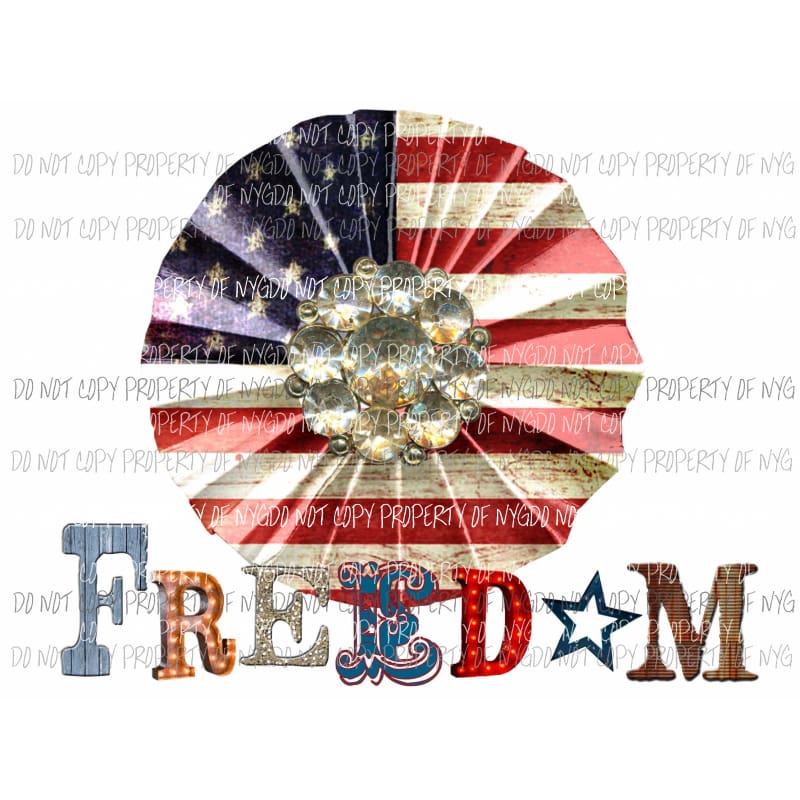 Freedom # 3 Sublimation transfers usa 4th of july america memorial labor day Heat Transfer