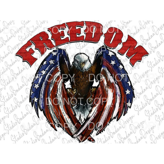 Freedom Eagle Flag Wings American USA #201 Sublimation 