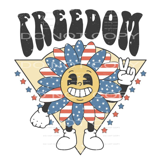 freedom flower #6807 Sublimation transfers - Heat Transfer