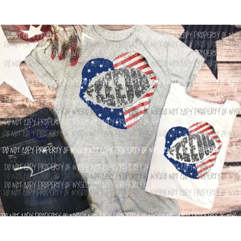Freedom lips flag Sublimation transfers Heat Transfer