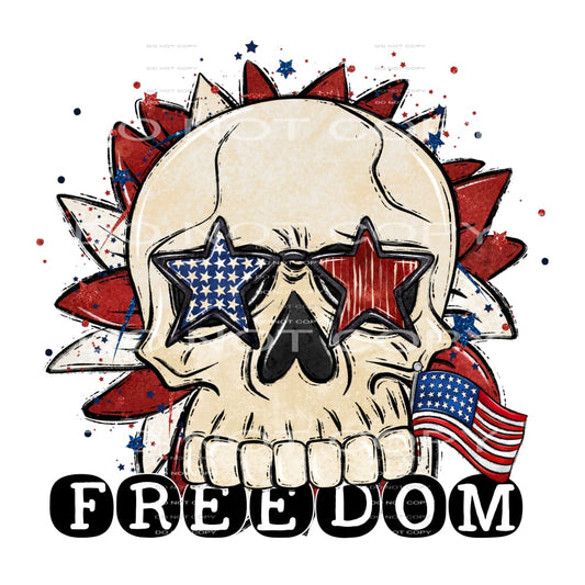 Freedom Skull # 941 Sublimation transfers - Heat Transfer