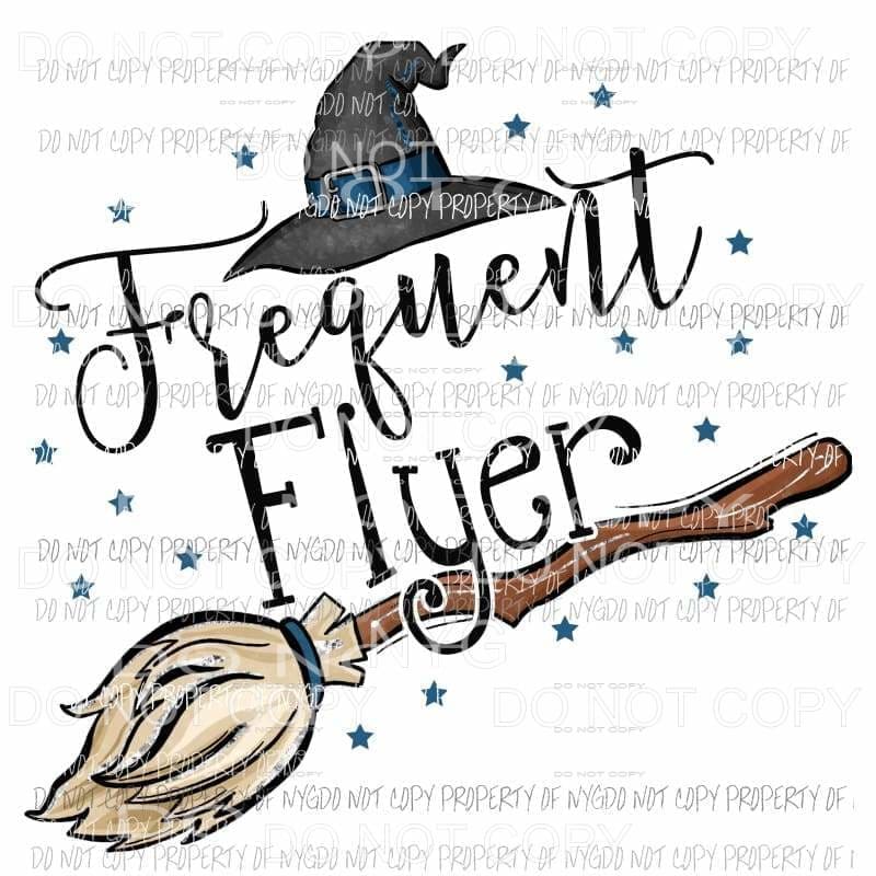 Frequent Flyer Blue fall Halloween Sublimation transfers Heat Transfer