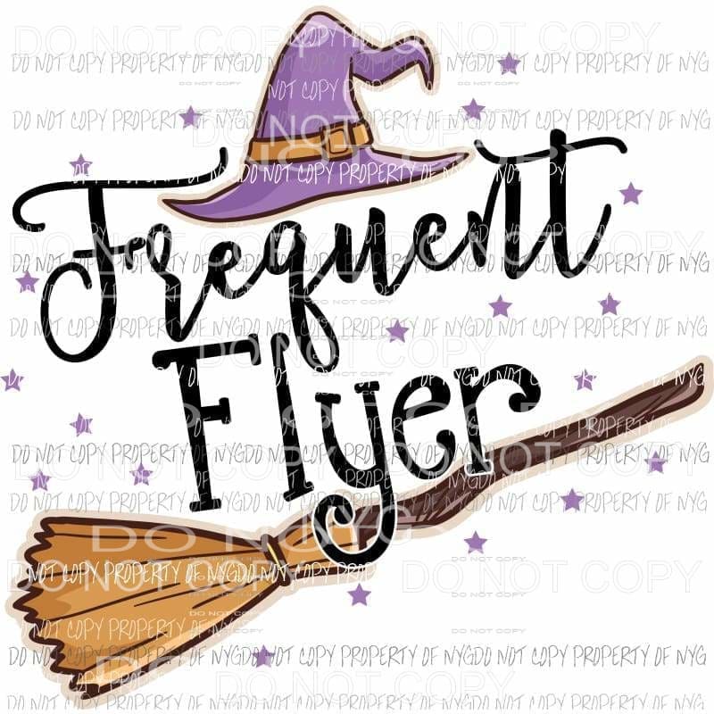 Frequent Flyer purple fall Halloween Sublimation transfers Heat Transfer