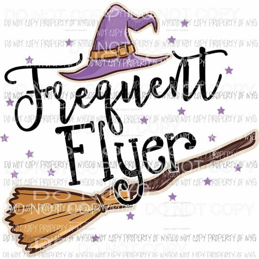 Frequent Flyer purple fall Halloween Sublimation transfers Heat Transfer