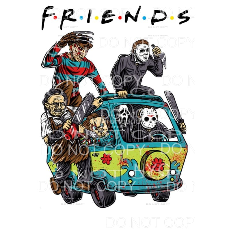 Friends Horror Van freddie chucky jason Sublimation 