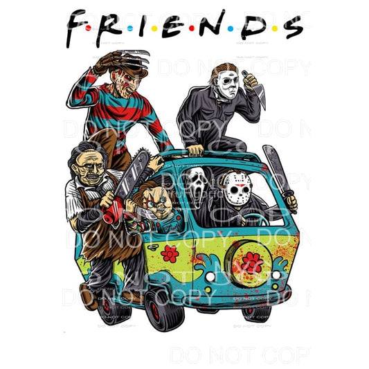 Friends Horror Van freddie chucky jason Sublimation 