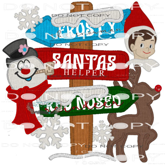 Frosty Elf And Rudolph #7483 Sublimation transfers - Heat