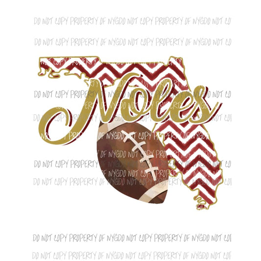 FSU Noles Florida football chevron state Sublimation transfers Heat Transfer