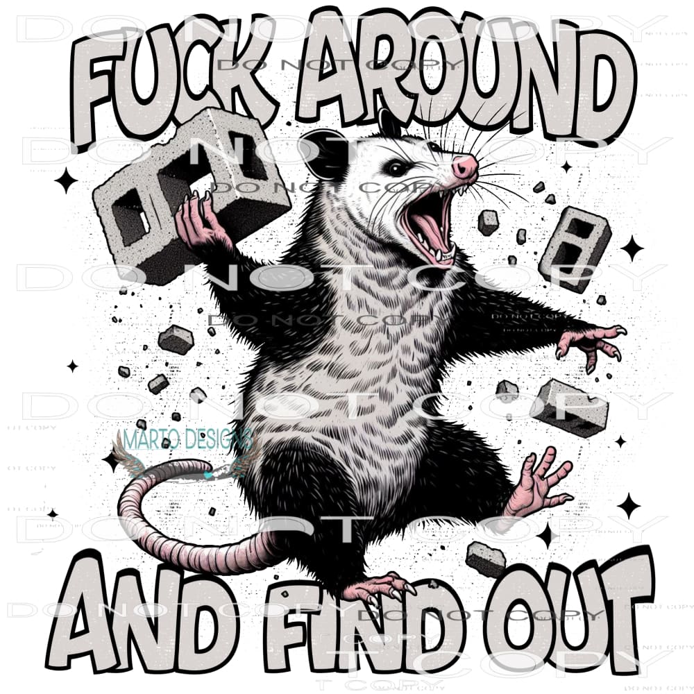 Fuck Around And Find Out #9539 Sublimation transfers - Heat