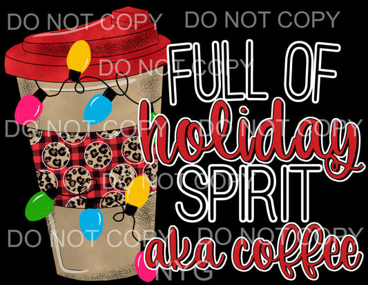 Full Of Holiday Spirit Aka Coffee Cup Leopard Christmas 