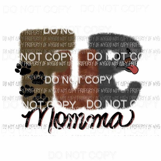 Fur Momma paw prints silly face Sublimation transfers Heat Transfer