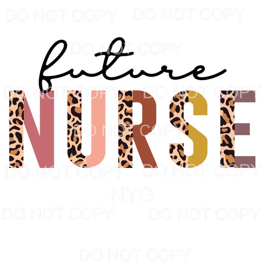 Future Nurse Half Leopard Neutral Sublimation transfers - 