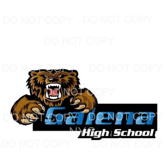 Galena High School Bears Mascot Sublimation transfers - Heat