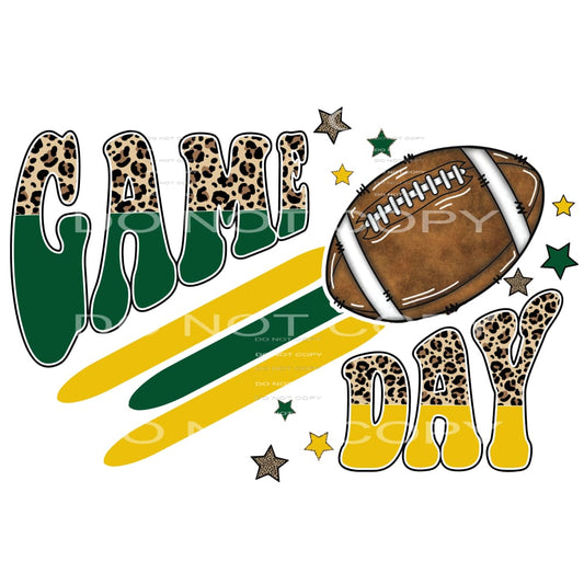 Game Day Green and Gold Sublimation transfers - Heat 