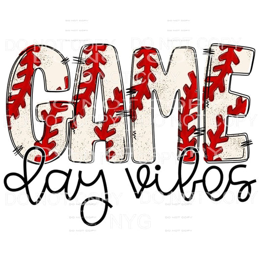 Game Day Vibes Baseball Sublimation transfers - Heat 