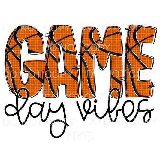 Game Day Vibes Basketball Sublimation transfers - Heat 