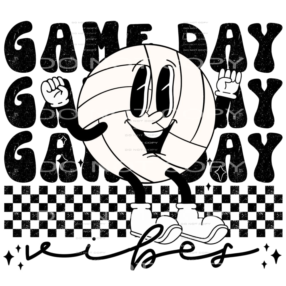 gameday vibes volleyball #7812 Sublimation transfers - Heat 