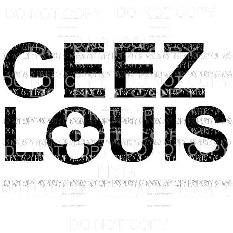 Geez Louis LV black # 6 Sublimation transfers Heat Transfer