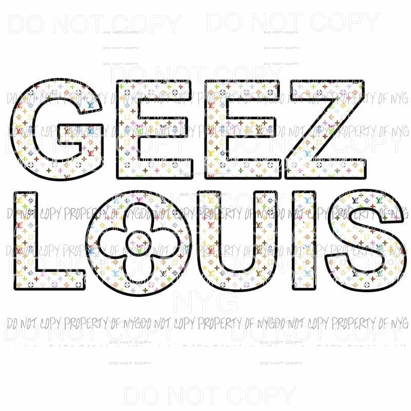 Geez Louis LV multi color # 3 Sublimation transfers Heat Transfer