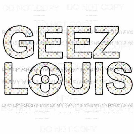 Geez Louis LV multi color # 3 Sublimation transfers Heat Transfer