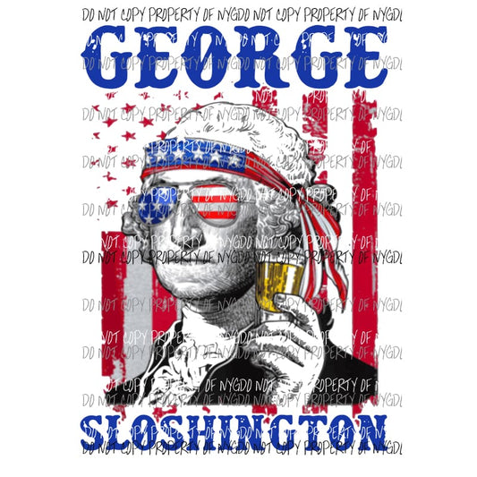 George Washington Sloshington USA America Sublimation transfers Heat Transfer