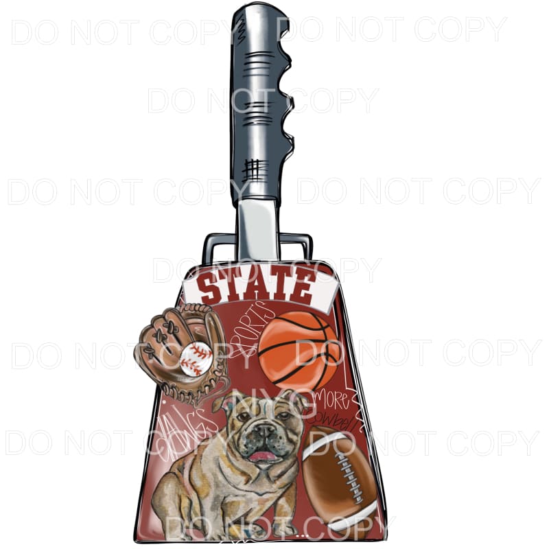 Georgia State Bulldogs Sports Cowbell Dawgs Sublimation 