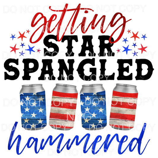 Getting Star Spangled Hammered Patriotic Cans Sublimation 