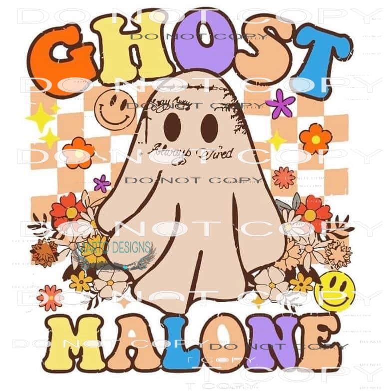 Ghost Malone #6164 Sublimation transfers - Heat Transfer