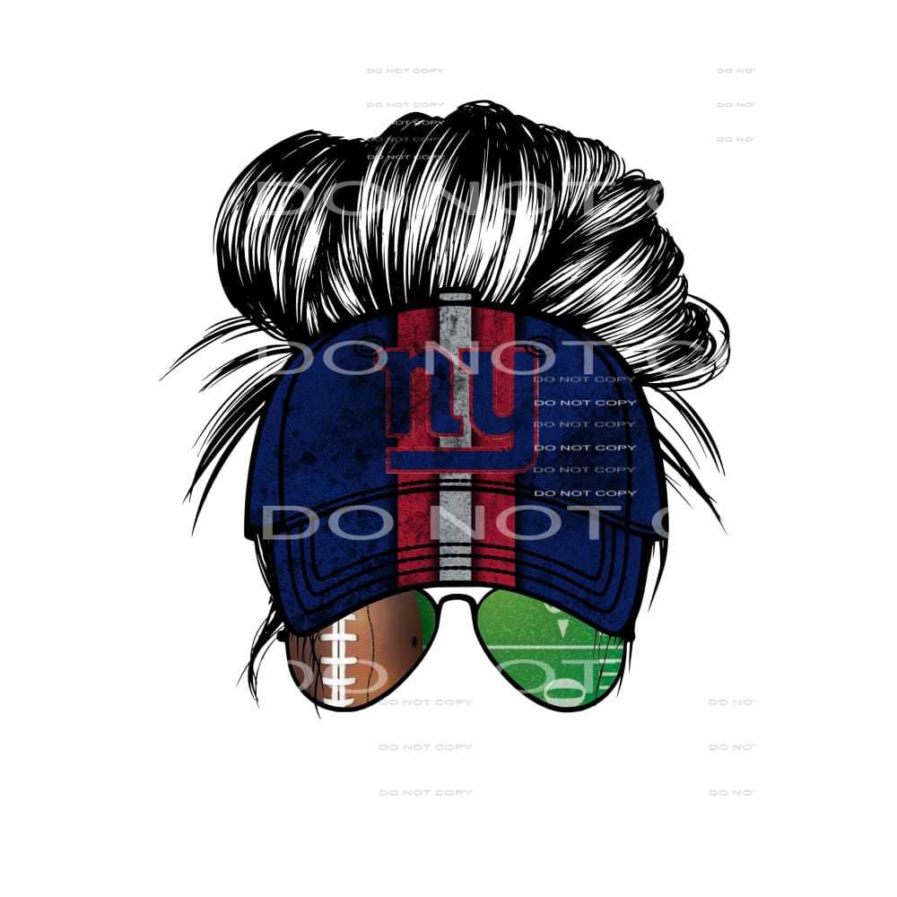 Giants messy bun # 9059 Sublimation transfers - Heat 