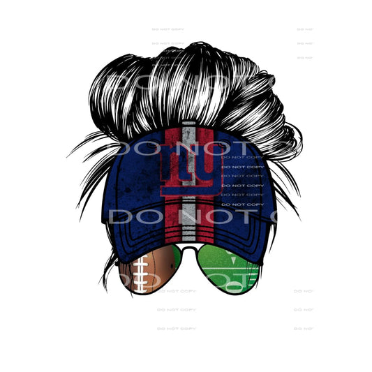 Giants messy bun # 9059 Sublimation transfers - Heat 