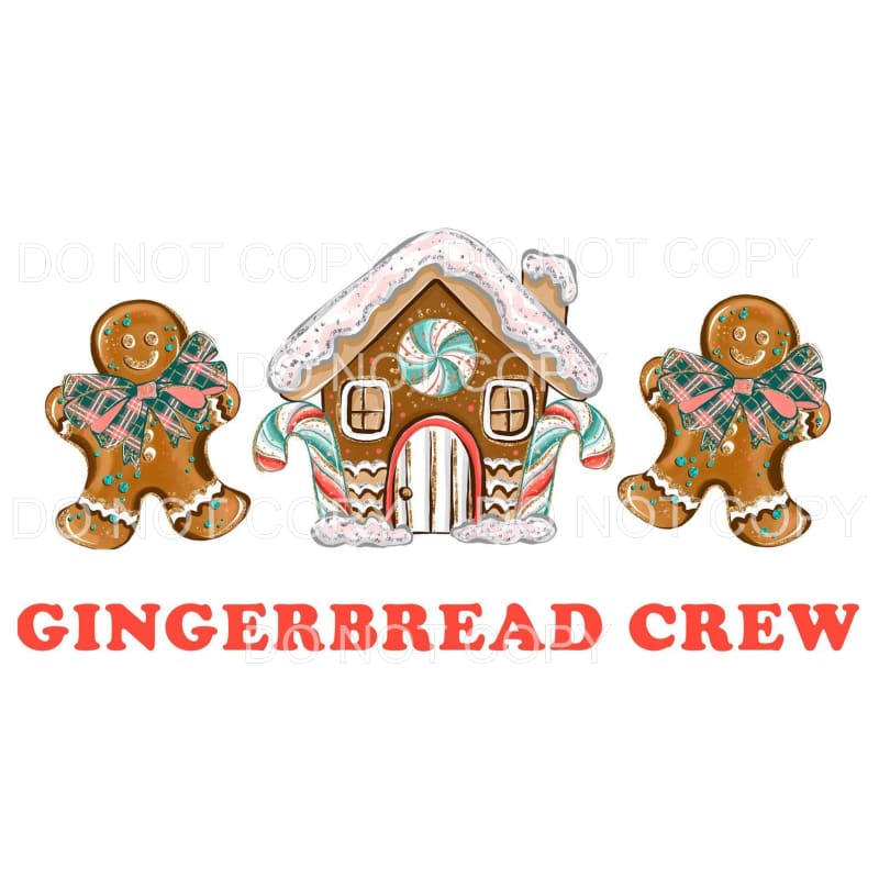Gingerbread Crew House Sublimation transfers - Heat Transfer