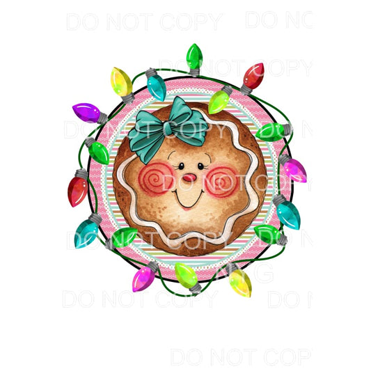 Gingerbread girl Circle # 7081 Sublimation transfers - Heat 