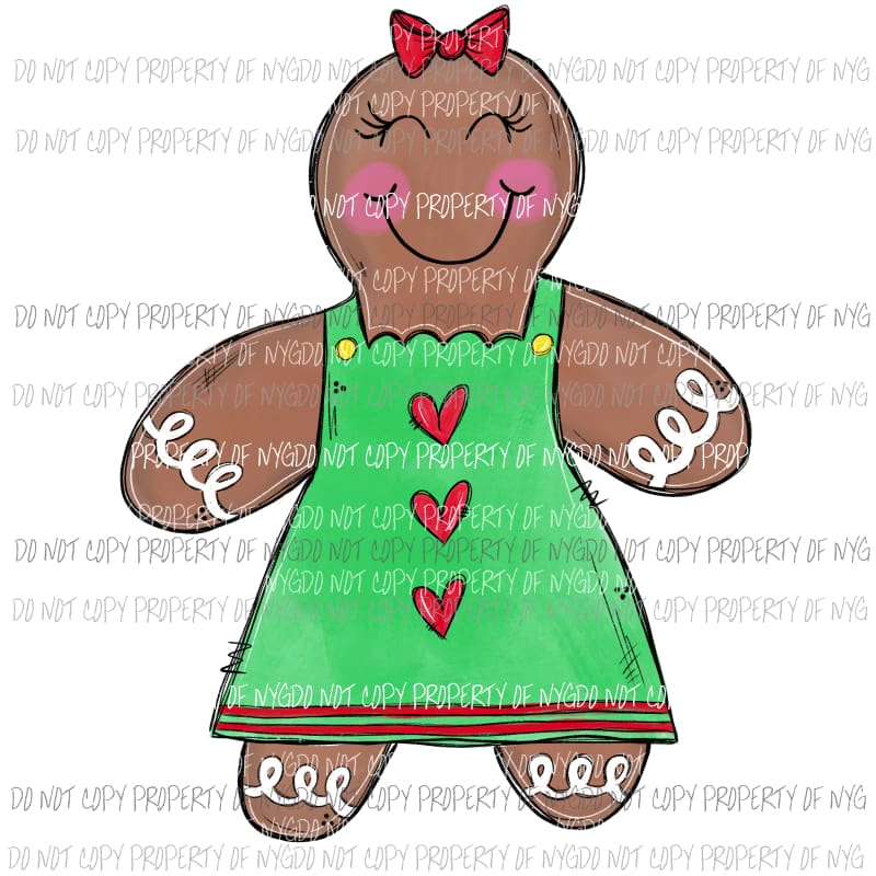 Gingerbread Girl Sublimation transfers Heat Transfer