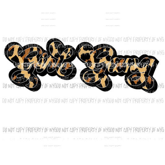 Girl Gang #1 leopard Sublimation transfers Heat Transfer