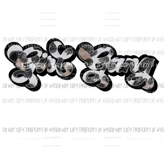 Girl Gang #2 grey leopard Sublimation transfers Heat Transfer