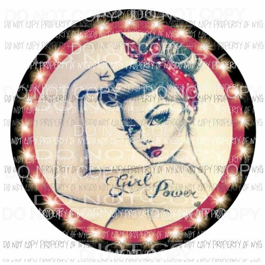 Girl Power Light rosie 2 Sublimation transfers Heat Transfer
