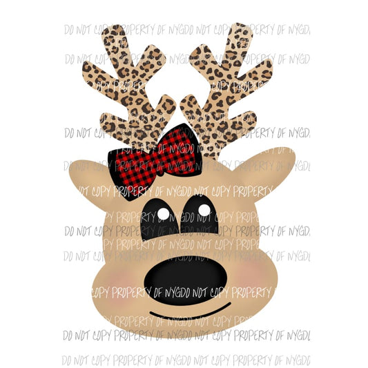 Girl Reindeer # 3 Christmas Sublimation transfers Heat Transfer